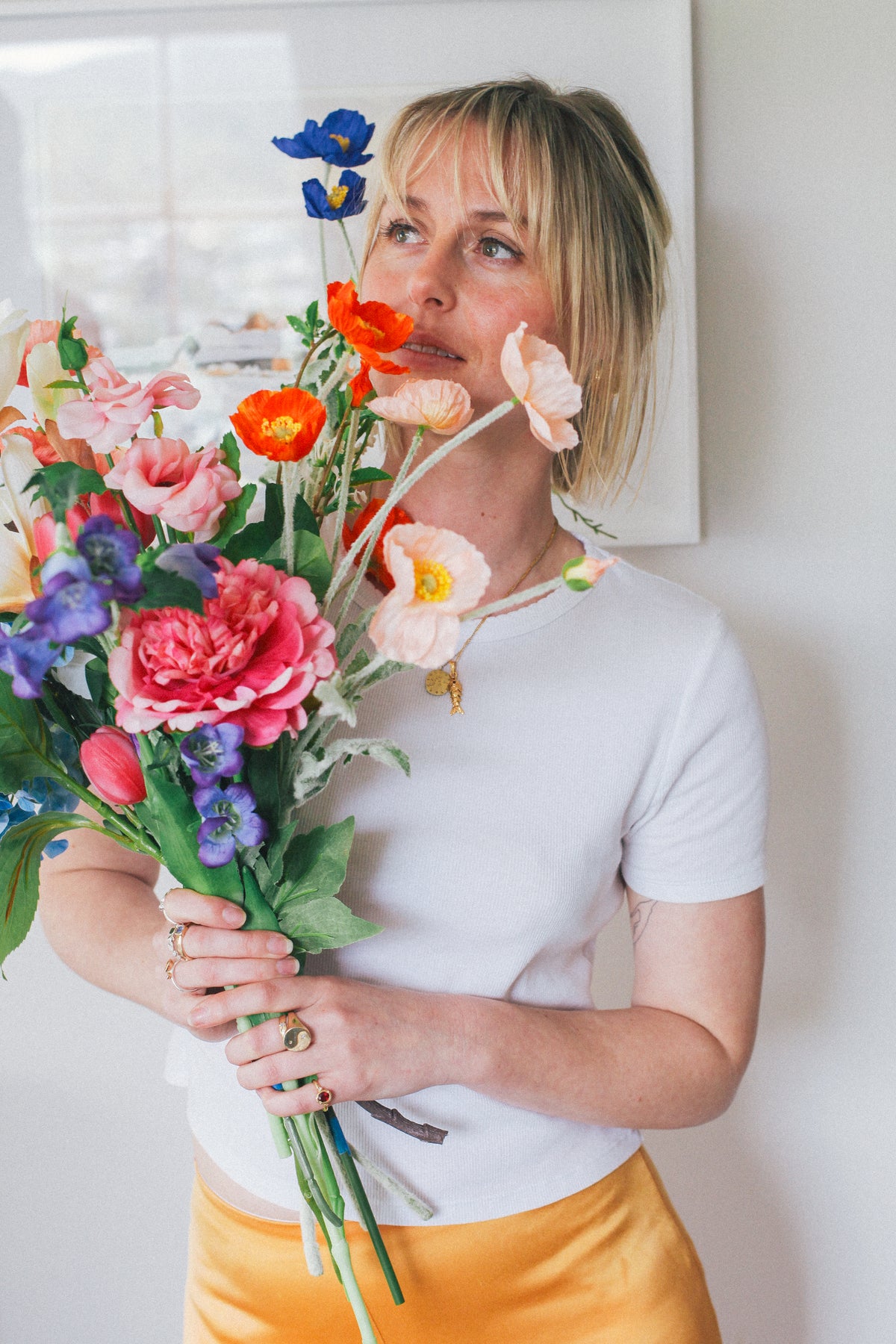Artificial faux flowers NZ multicolour  