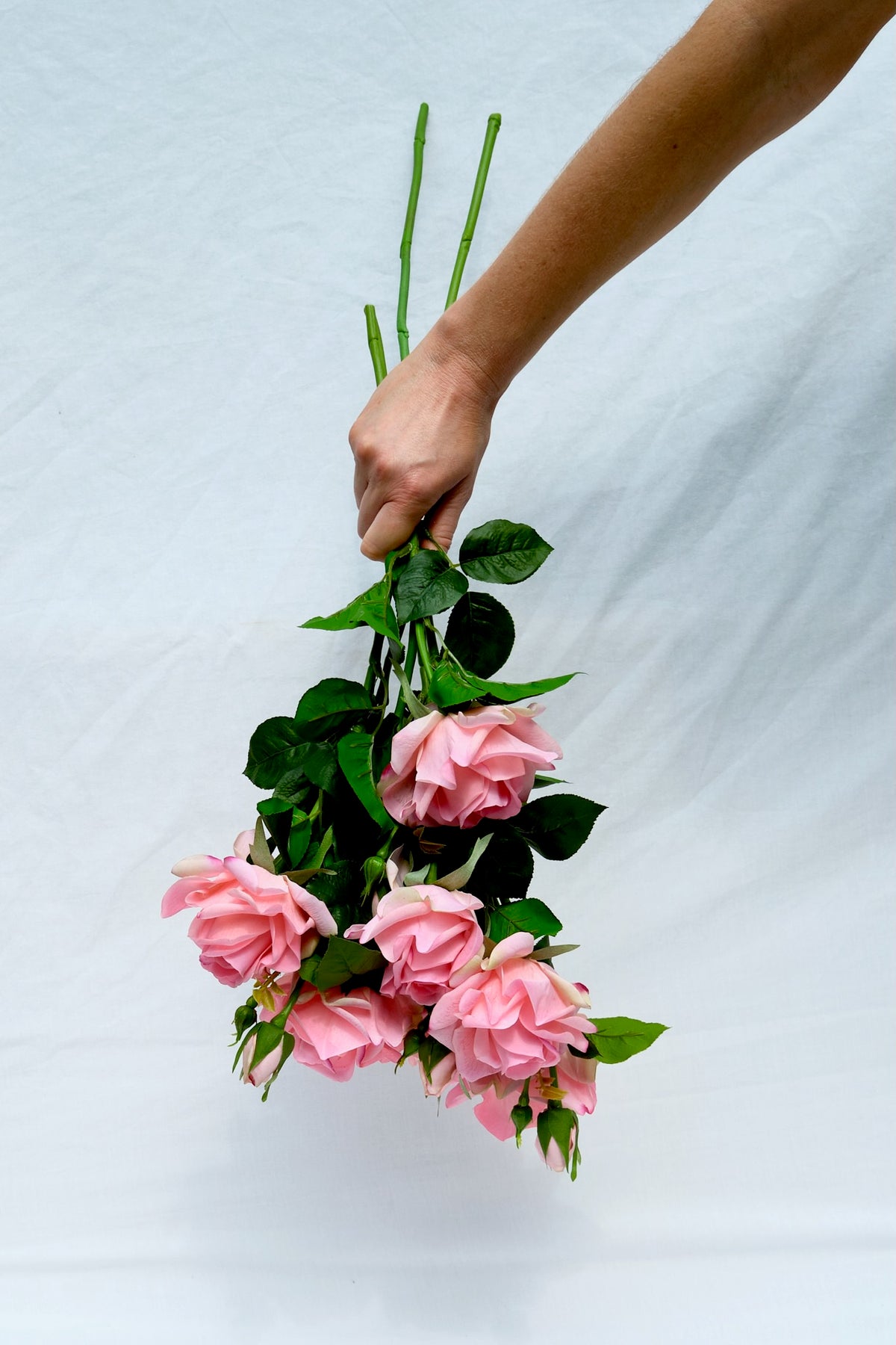 pink roses faux artificial flower bouquet modern home decor