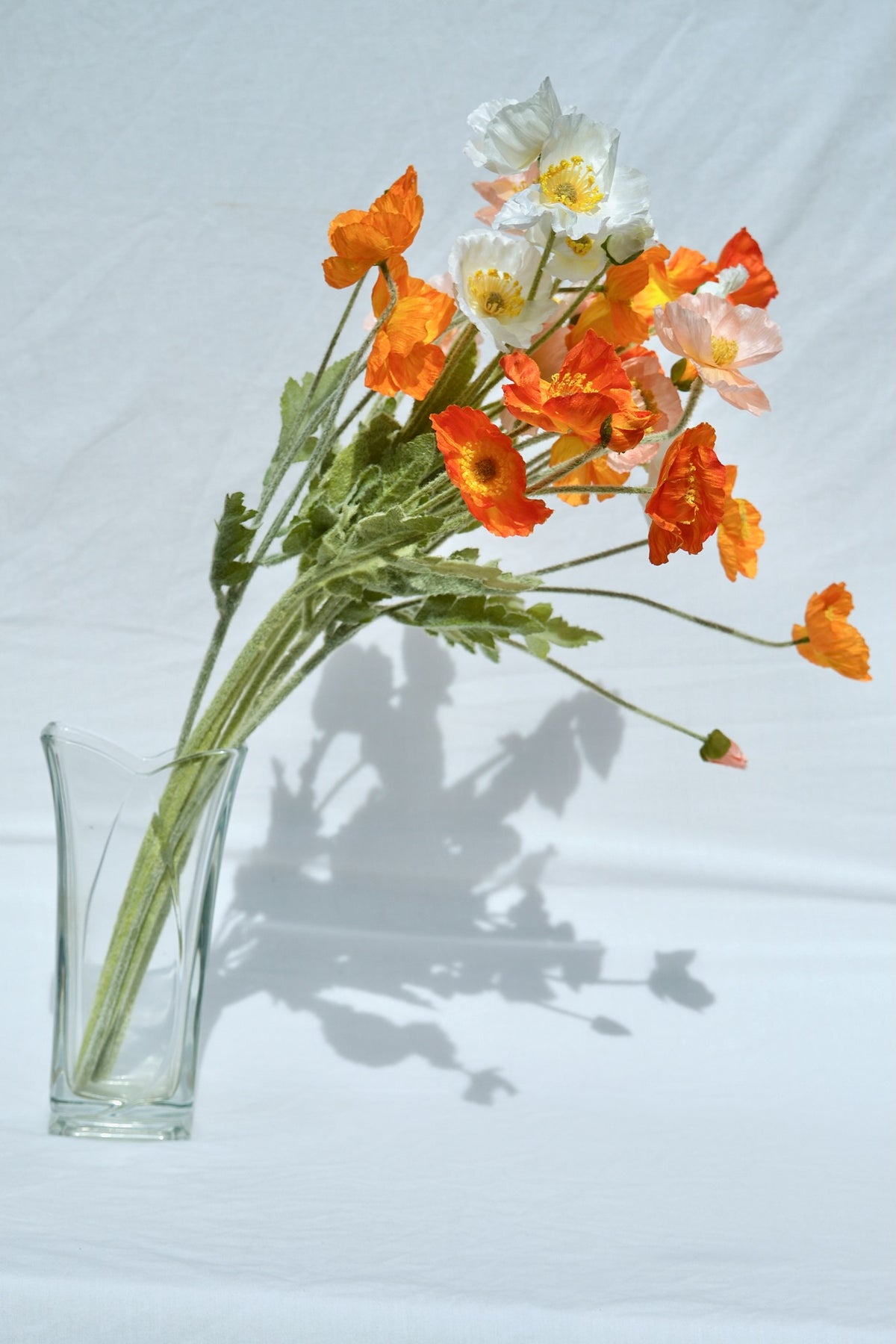 poppies faux artificial flower bouquet modern home decor