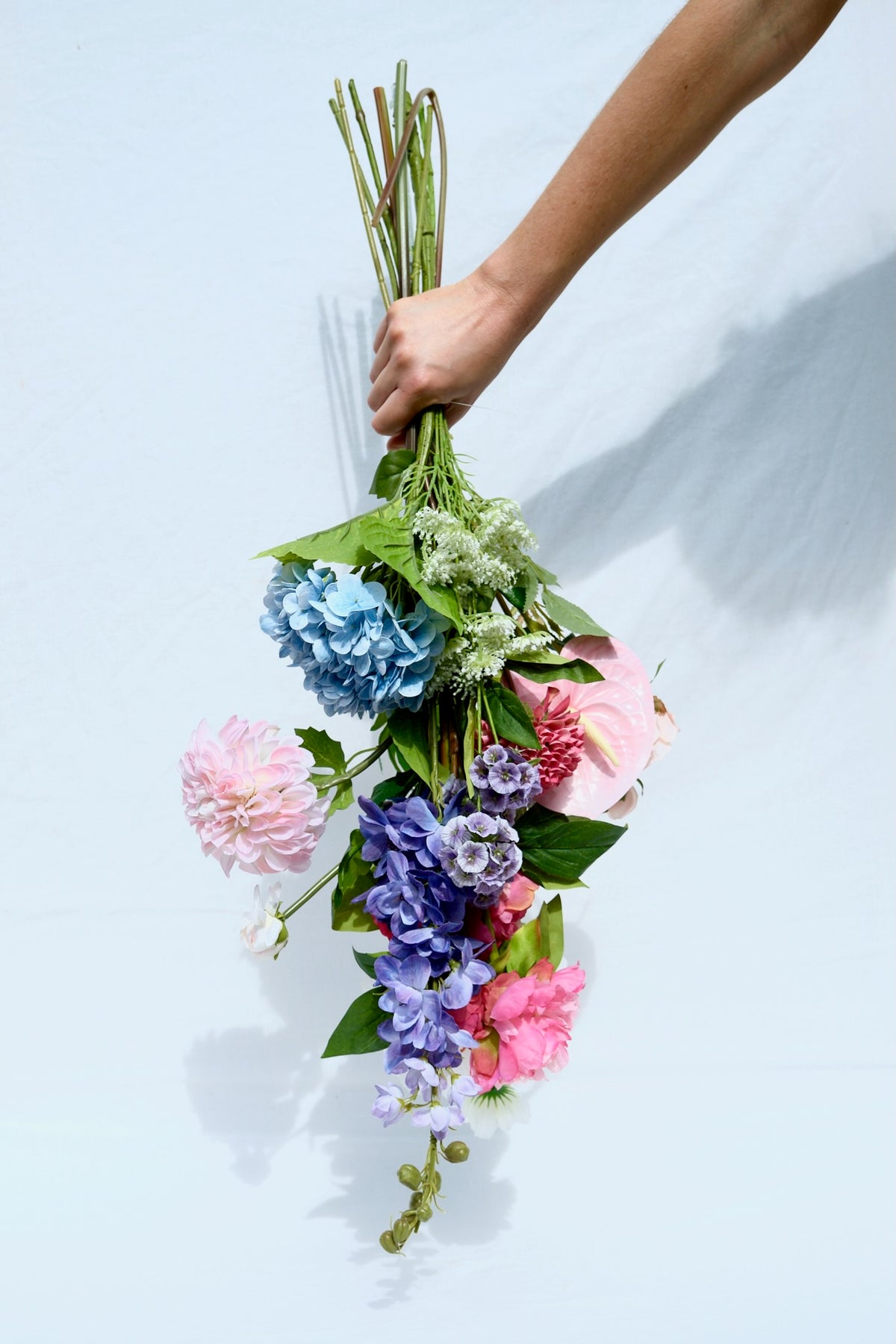 multi coloured faux artificial flower bouquet modern home decor